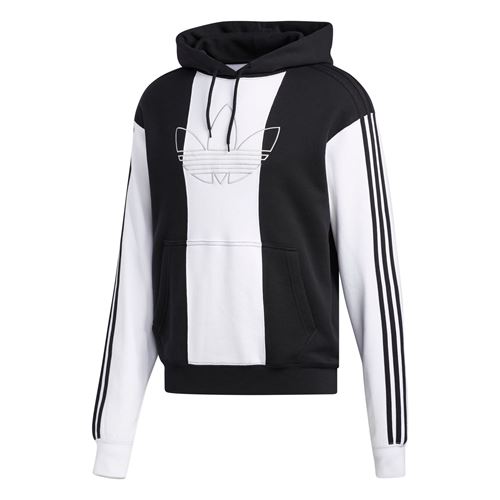 adidas originals hooded jacket with monochrome trefoil logo back