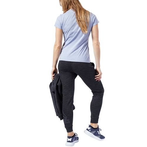 reebok women's polar fleece striped jogger pants