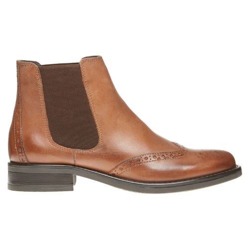 Picture of Genuine Leather Chelsea Boots with Brogue Stitching