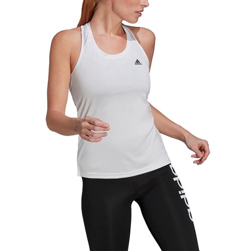 adidas AEROREADY Designed To Move Sport 3-Stripes Tank Top - Black | adidas  UK