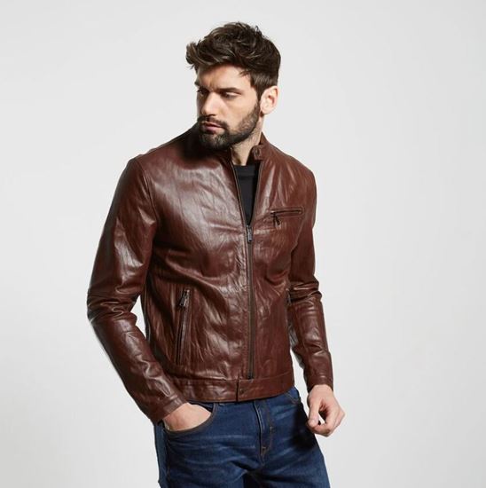 Picture of LEATHER BIKER JACKET