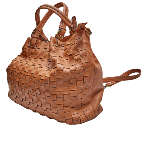 Picture of WOVEN FAUX LEATHER SHOPPER