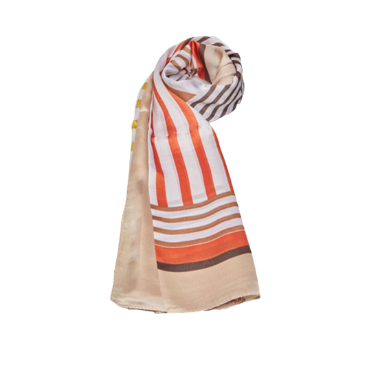 Picture of FOULARD WITH GEOMETRIC DESIGNS
