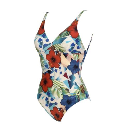 Picture of V Neck Allover Print Swimsuit