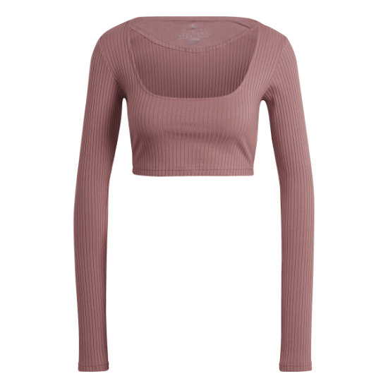 Picture of Studio Lounge Ribbed Crop Long Sleeve Top