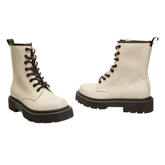 Picture of Leather Effect Combat Boots
