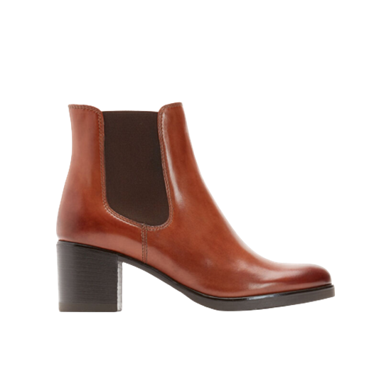 Picture of Block Heel Leather Chelsea Boots