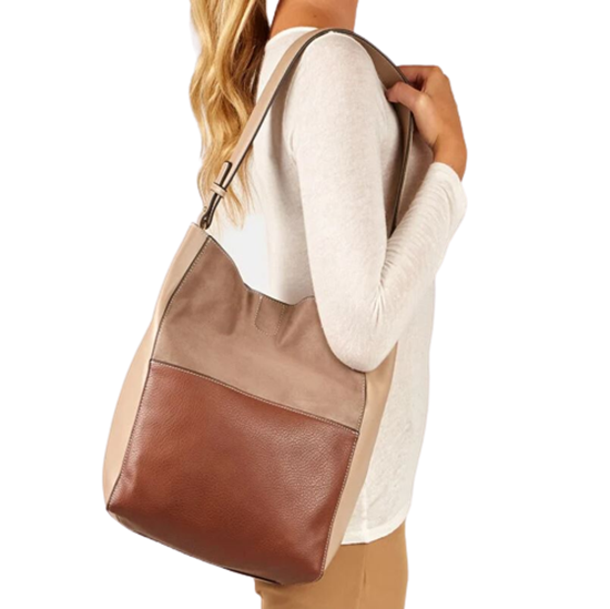 Picture of Colourblock Tote Bag with Shoulder Strap