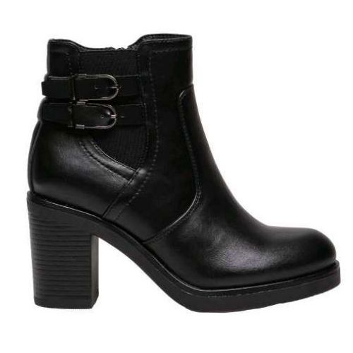 Picture of Block Heel Ankle Boots with Buckle Detail