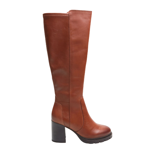 Picture of Block Heel Knee High Leather Boots