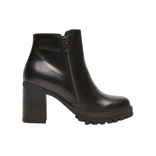Picture of Leather Block Heel Ankle Boots