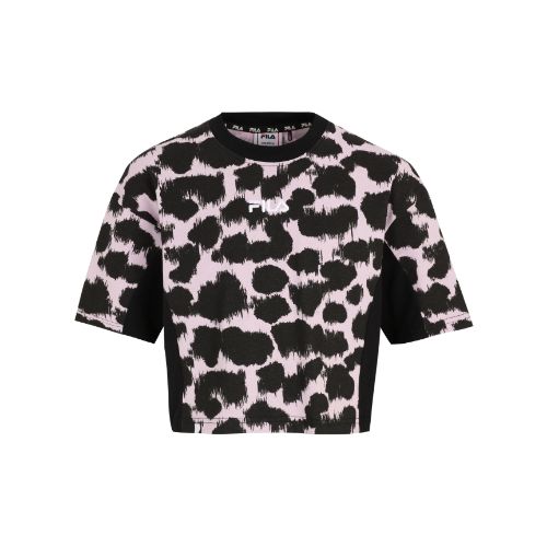 Picture of Arolsen Cropped Loose Fit Animal Print T-Shirt