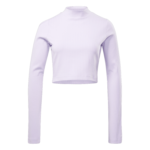 White long sleeve sports cop top shirt, ribbed fabric