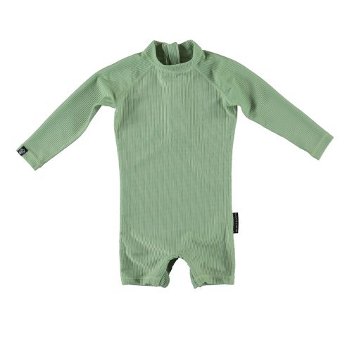 Picture of Basil Ribbed Baby Swimsuit (UPF 50+)