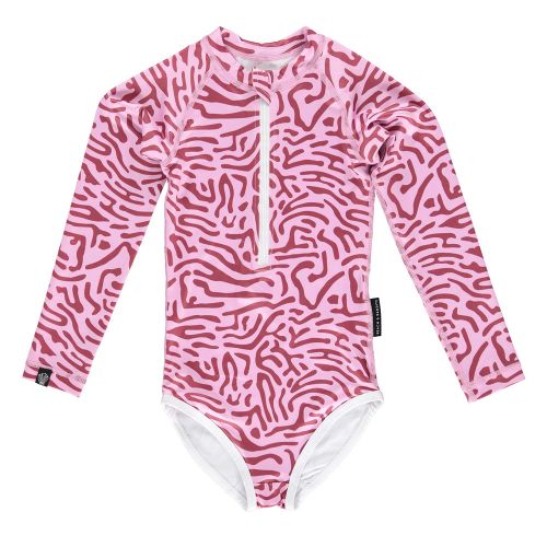 Picture of Coral Floral Kids' Swimsuit (UPF 50+)