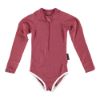Picture of Garnet Ribbed Kids' Swimsuit (UPF 50+)