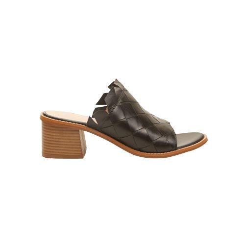 Picture of Leather Block Heel Mules