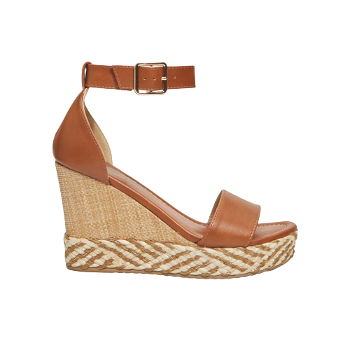Picture of Faux Leather Wedge Heel Sandals