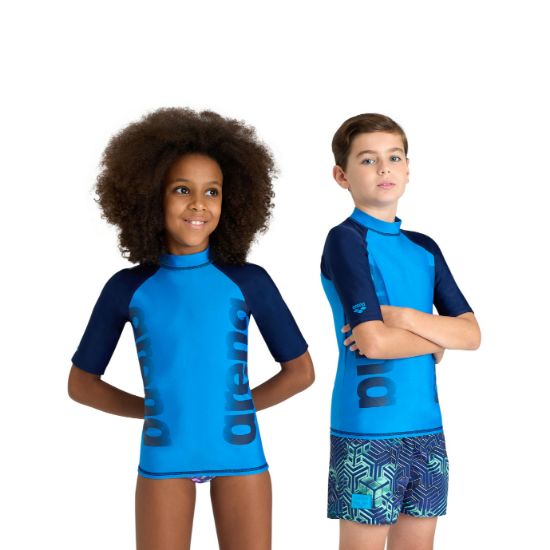 Boys Swim Set with Long Sleeve Rash Guard, Swim Shorts, and Sunglasses,  Kids Ages 7-8