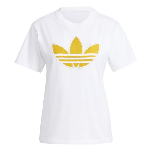 adidas trefoil tee gold