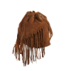 Picture of Fringed Suede Bucket Bag