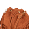 Picture of Fringed Suede Bucket Bag