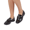 Picture of Faux Leather Loafers with Chain Detail