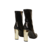 Picture of Patent Effect Boots with Gold Coloured Heel