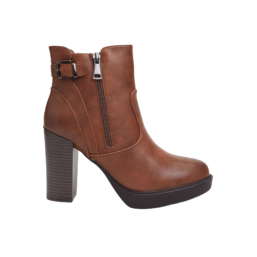 Picture of High Heel Ankle Boots with Buckle Detail