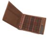 Picture of Leather Wallet with Tartan Lining
