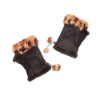 Picture of Faux Fur Trim Fingerless Gloves