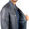 Picture of Slim Fit Faux Leather Biker Jacket