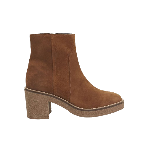 Picture of Block Heel Suede Ankle Boots