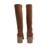 Picture of Block Heel Suede Knee High Boots