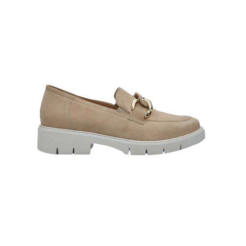 Picture of Track Sole Suede Loafers with Chain Detail