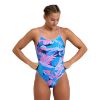 Picture of Tropical Print Lace Back Swimsuit