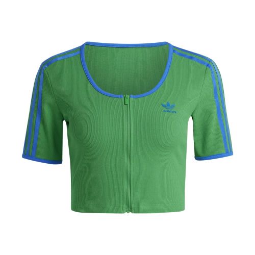 Picture of Rib Short Sleeve Full-Zip Long-Sleeve Top