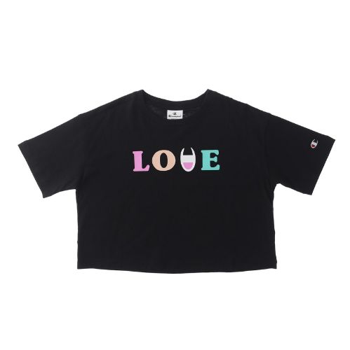 Picture of Love Print Crop Top