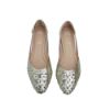 Picture of Cutout Metallic Leather Flat Shoes