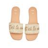 Picture of Embroidered Raffia Slides