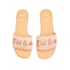 Picture of Embroidered Raffia Slides