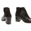 Picture of Cutout Detail Leather Ankle Boots