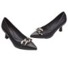 Picture of Midi Heel Court Shoes with Chain Detail