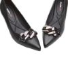 Picture of Midi Heel Court Shoes with Chain Detail