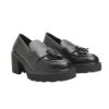 Picture of Chunky Heel Faux Leather Loafers with Tassels