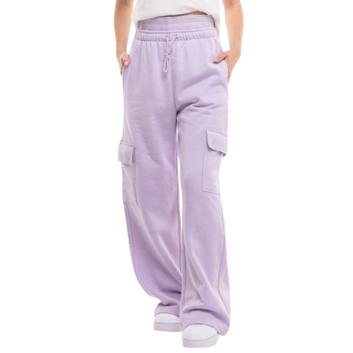 Picture of Wide Leg Fleece Cargo Joggers