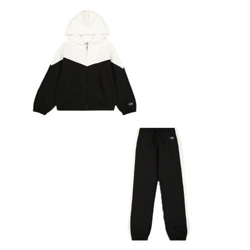 Picture of Girls Full Zip Colourblock Hoodie Tracksuit