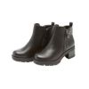 Picture of Girls Faux Leather Ankle Boots with Croc Effect Panel