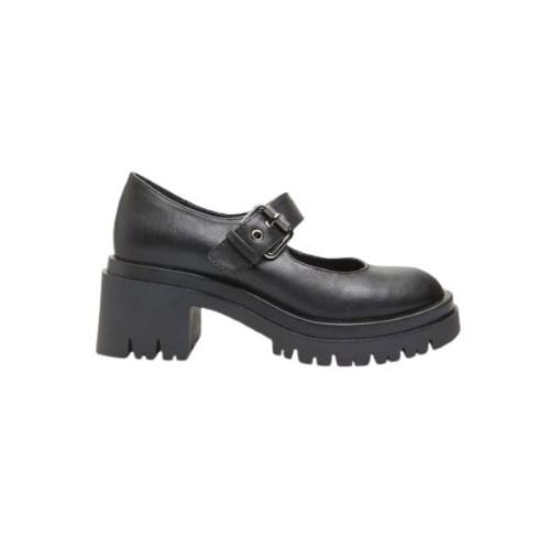 Picture of Block Heel Faux Leather Mary Janes with Buckle