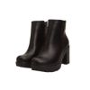 Picture of Block Heel Faux Leather Ankle Boots